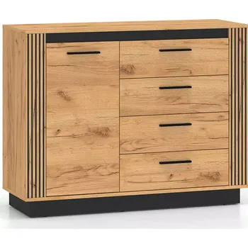 Ložnicová sestava Komoda Urso 07 dub craft zlatá/černá