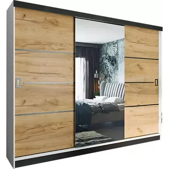 Kancelářská sestava Skříň Retro 200 4l Bílý / Přední Crat Zlatý