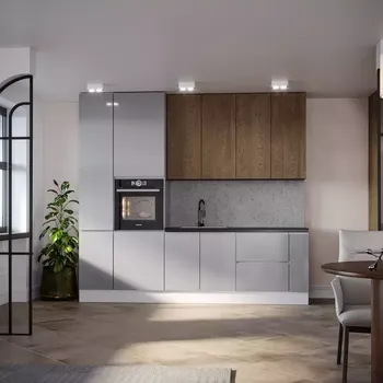 Kuchyňská linka Kuchyňská linka Luxeo 260 cm lak grey/blatic set 7