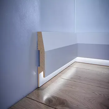 Obklad Podlahová lišta MDF Foge LED LB9 bílá polmat