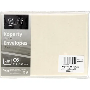 Obálka Obálky Argo Natura C6 120g 10 kusů béžové