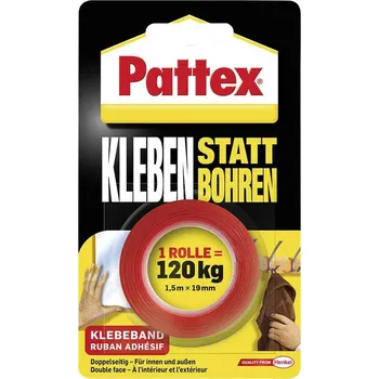 Izolační páska Pattex PRO/DIY Tapes PXMT2 oboustranná lepicí páska bílá (d x š) 1.5 m x 19 mm 1 ks