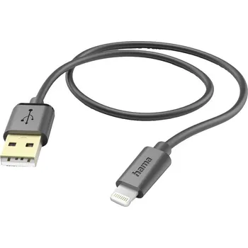 Prodlužovací kabel Hama Nabíjecí kabel USB USB 2.0 Apple Lightning konektor, USB-A zástrčka 1.50 m černá 00201580