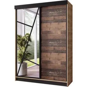 Kancelářská sestava Skříň Vena 138 dub craft zlatý + old style