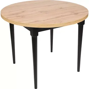 Jídelní set Stůl Odys ST-35 100x100+35 wotan/černá