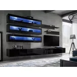 Obývací Stěna Fly J+Sklo Černá Zz Fy J2