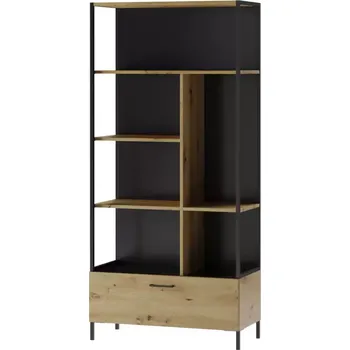 Kancelářská sestava Regál Lucas 90cm Dub Artisan/černy Mat