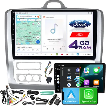 Auto Hi-Fi Autorádio NCS D9 Ford Focus Mk2 2004-2011 Android Navigace 4GB LTE