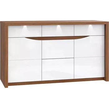 Kancelářská sestava Komoda Saint Tropez 142cm Dub Sangallo/Bílý