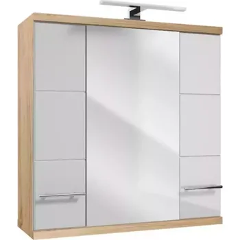 Koupelnový nábytek Skříňka se zrcadlem Bari 70 bílý/dub sonoma