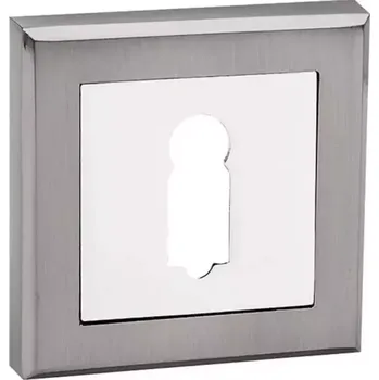 Dveřní kování Štít hranatý E8 nikl/černý