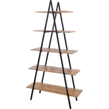 Kancelářská sestava Regál PD230807 přírodní dřevo/černá