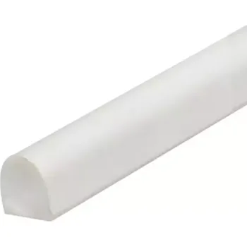 Stavební profil Štvrťkruhový profil samolepiace PVC bily satina 14x14x1000