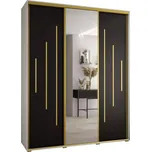 Skříň 45 Canaris 13 190 bílá/černá/gold