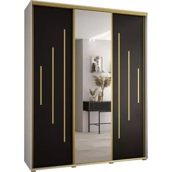 Předsíňová stěna Skříň 45 Canaris 13 190 bílá/černá/gold