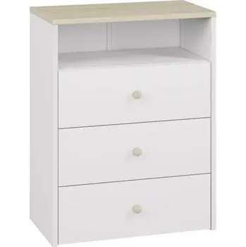 Komoda Komoda Elmo 75cm Bílá/Buk Fjord