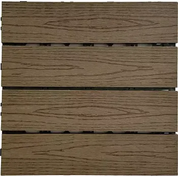 Terasové prkno Terasová dlaždice tmavě hnědá, kompozit 300X300