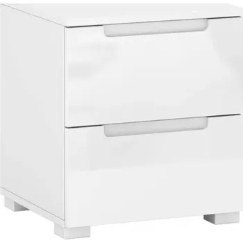 Noční stolek Noční Stolek Hill Bílý Lesk/Bílý Mat