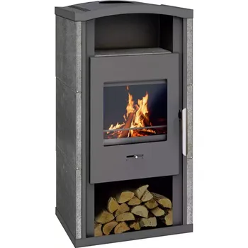 Krbová kamna Ocelová krbová kamna Gron šedá 6 kW