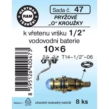 Vodovodní baterie Sada "O" kroužky k bater.1/2" - 10x6 - 8x50