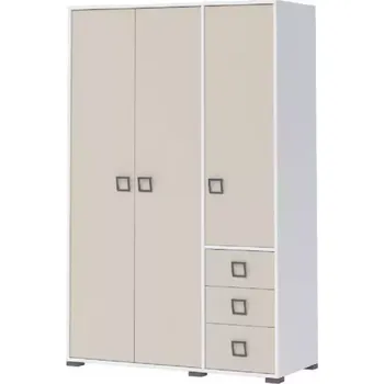 Dětský pokoj Rohová Skříň 3D3S Kiki G33-BE/KI-01 white/sand