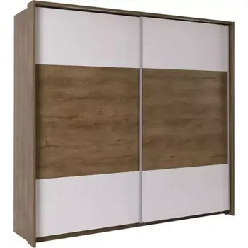 Předsíňová stěna Skříň Latika 230 cm Dub Burgund/Bílá