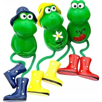 Figurka 3 KS FIGURKA DEKORACE ŽÁBA ŽABIČKA DO ZAHRADY, POKOJE, OBÝVÁKU - VTIPNÁ FIGURKA