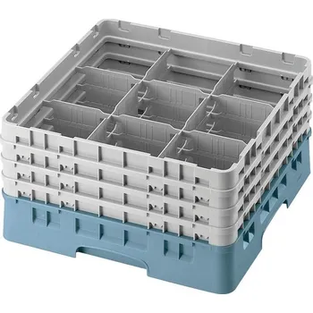 přísavka na sklo Cambro Koš Camrack 9 pozic, výška sklenice 30 cm - Tyrkysová| TOM, R-9S1114-414