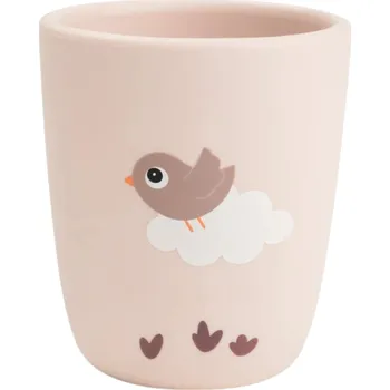 dětská jídelní sada DONE BY DEER silikonový mini hrneček Playground - růžový