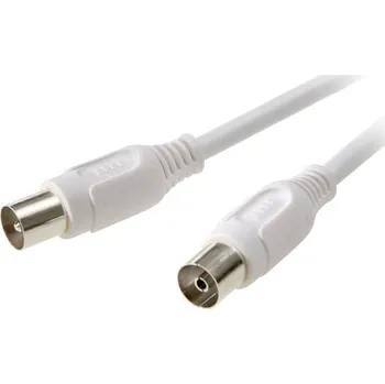 Audio kabel SpeaKa Professional antény kabel [1x anténní zástrčka 75 Ω - 1x anténní zásuvka 75 Ω] 10.00 m 90 dB stíněný bílá