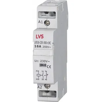 Stykač MODULÁRNÍ STYKAČ 16A 230V AC 1NO 1NC LVS LVS16-230-1NO+1NC