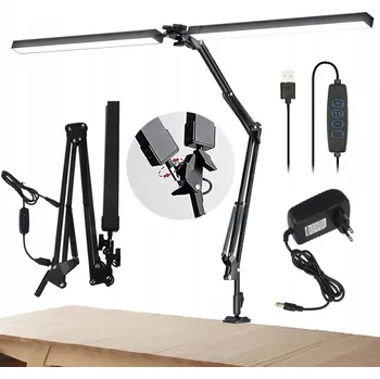 Lampička LED STOLNÍ LAMPA STOLNÍ DVOJITÁ NOČNÍ LAMPA RÝSOVACÍ REGULACE