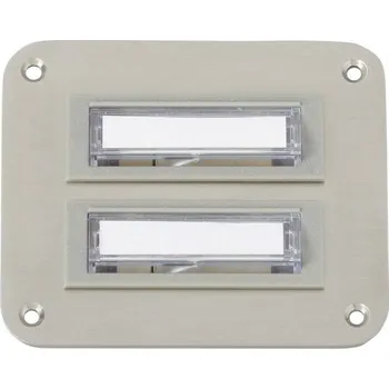 Domovní zvonek Heidemann 70143 deska zvonku se jmenovkou 2násobný nerezová ocel 24 V/1 A