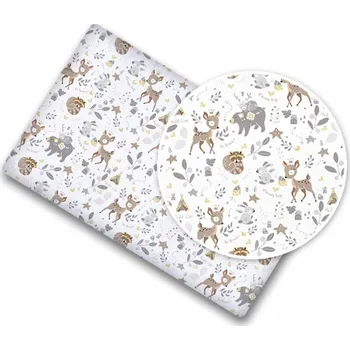 Povlečení eliNeli Napínací prostěradlo do postýlky i postele Lesní zvířátka s teepee rozměr: 60 x 120 cm