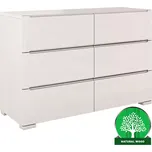 Dřevěná komoda buk 6S Skandica sparta bílá
