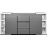 Komoda Nova 2F 3S antracit/světle šedá+antracit