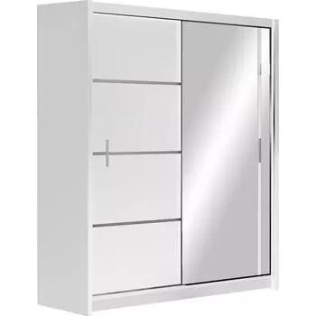 Předsíňová stěna Skříň Vista 180 bílá / zrcadlo