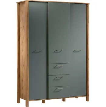 Kancelářská sestava Skříň Indygo S3D3S dub wotan-green