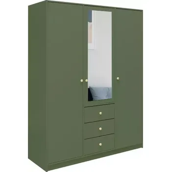 Předsíňová stěna Skříň Siena 2 D3 lahvově zelená / zrcadlo