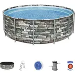 Bazén Power Steel 4.27 x 1.22m s filtrací vzor cihla 56993