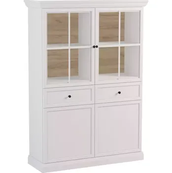 Obývací stěna Vitrína Lucca W4D2S bílá opal