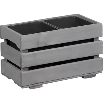 Truhlík bedýnka 23x43x26 cm šedý 2V