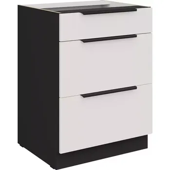 Kuchyňská skříňka Aria WH/BL Anti Fingerprint 60d 3s Bb