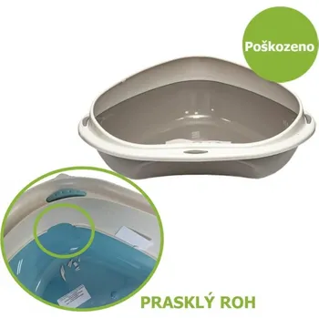 WC rohové malé Shuttle Corner - Prasklá hrana - %