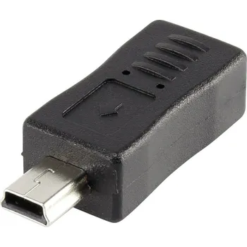adaptér USB 2.0 Renkforce [1x mini USB 2.0 zástrčka B - 1x micro USB 2.0 zásuvka B], černá