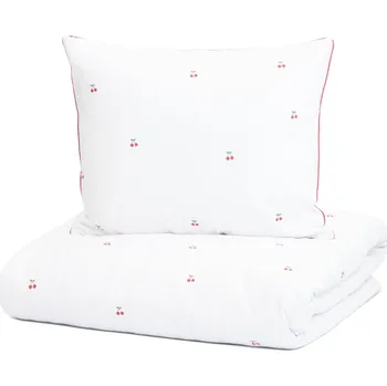 Povlečení Povlečení CHERRINE bavlněné s třešněmi 140x200 + 1*50x60 cm HOMLA