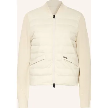 Dámský svetr Woolrich Dámská Peříová Bunda Z Kombinace Materiálů, krémová, 40