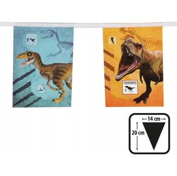 Narozeninový banner vlajky T-Rex Dinosauři 300 cm
