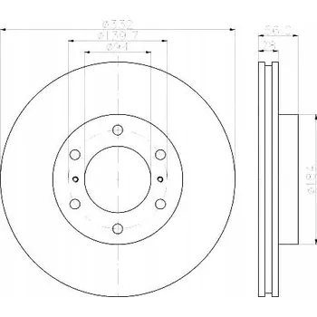 Brzdový kotouč Hella 8DD 355 119-081 Brzdový kotouč