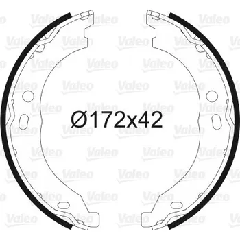 Brzdová čelist Sada brzdových čelistí, parkovací brzda VALEO 564171